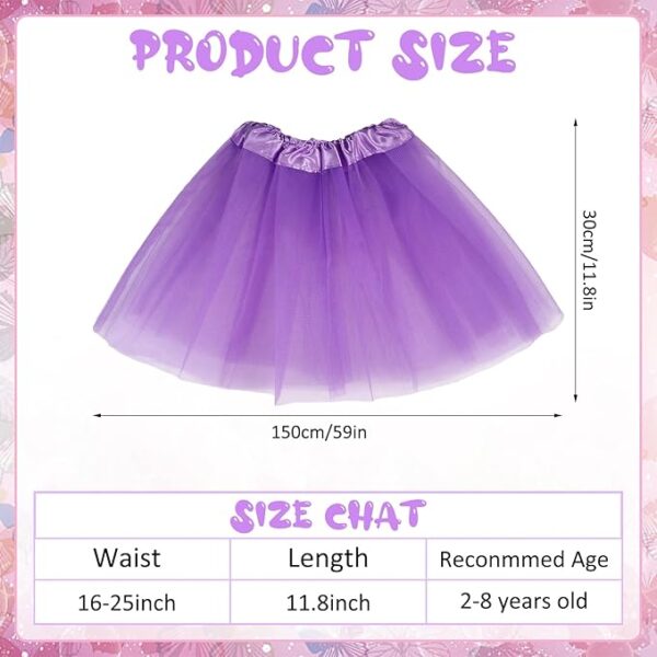 Tutu de tul de tres capas (talla 2 a 9 años aprox) (colores variados) - Imagen 3