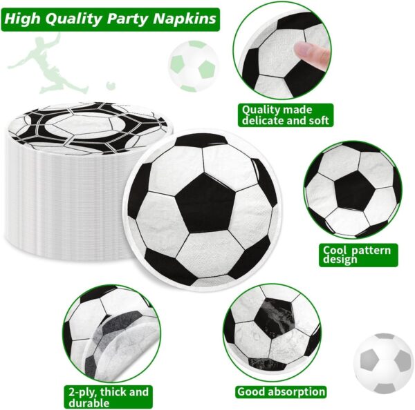 Servilletas pelota de futbol (pack 10) - Imagen 5
