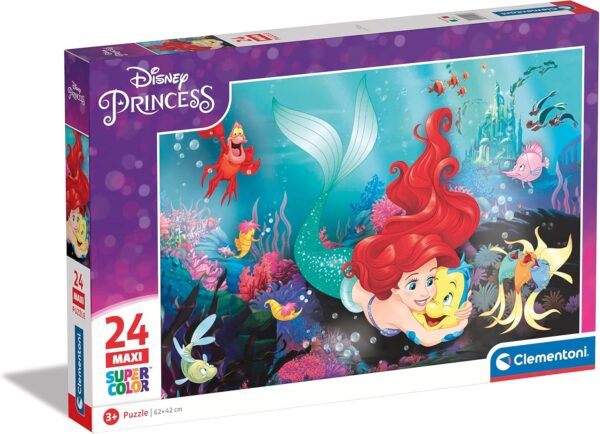 Rompecabezas La Sirenita (24 piezas) Maxi Super Color (62cm x 42cm) Disney