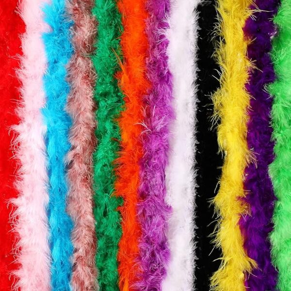 Boa bufanda de plumas 2 metros super delgadas (colores variados) disfraz