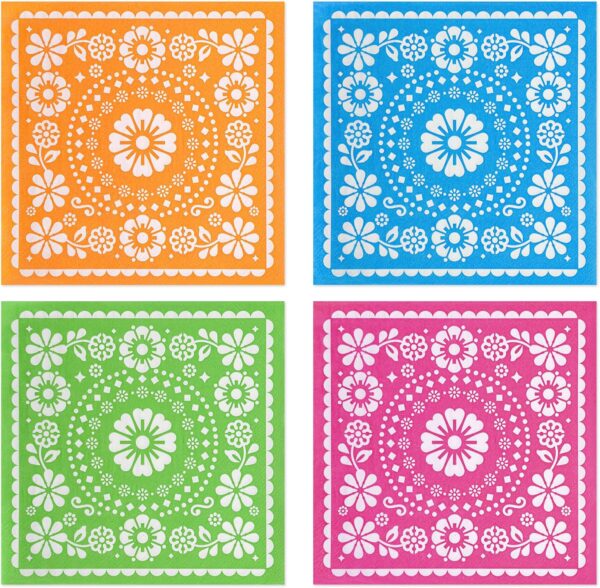 Servilletas fiesta mexicana (pack 10) (colores variados, cada pack un color) - Imagen 6