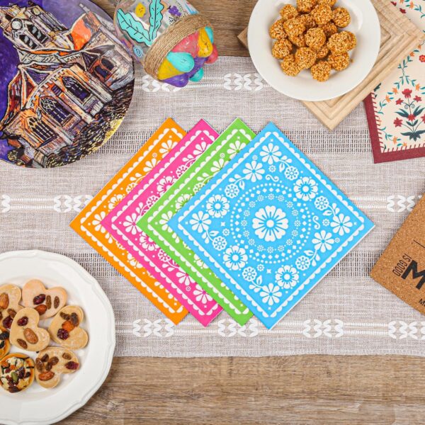 Servilletas fiesta mexicana (pack 10) (colores variados, cada pack un color) - Imagen 4