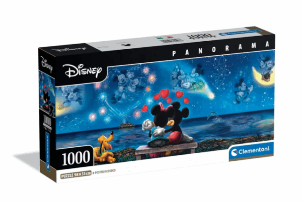 Rompecabezas Mickey y Minnie 1000 Pzas (98cm x 33cm) + Poster incluido