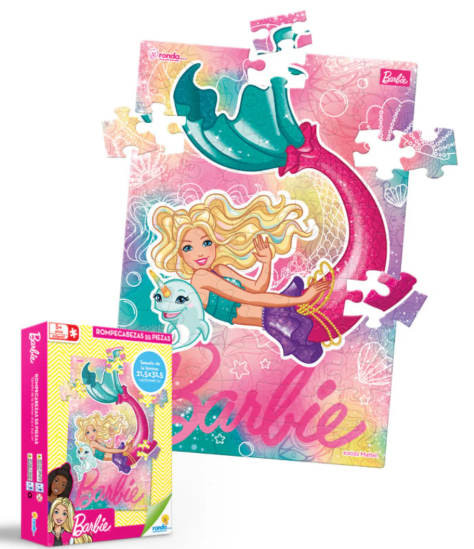 Rompecabezas Barbie (55 piezas) (21.5cm x 31.5cm)