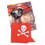 Disfraz pirata kit (bandana, parche y arete a presion)