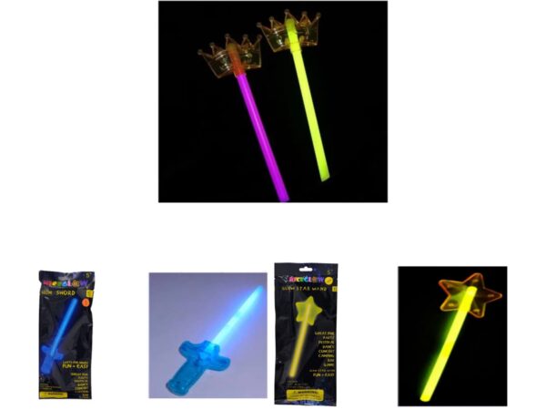 Varita glow party (estrella, corona, espada) al azar