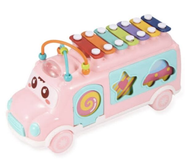 Happy bus xilofono pastel (rosa)