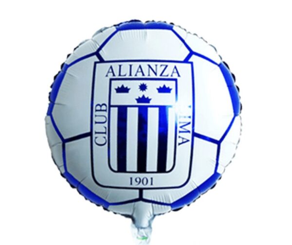 Globo pelota Alianza Lima (24cm x 24cm) viene inflado con aire y paliglobo