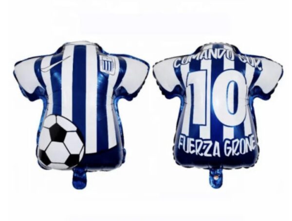 Globo camiseta Alianza Lima (28cm x 25cm aprox) viene inflado con aire y paliglobo