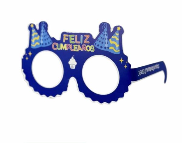 Lentes Feliz cumpleaños (pack 6) azul