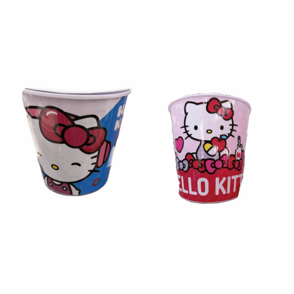 Balde Hello Kitty para pop corn (16cm alto) diseños variados