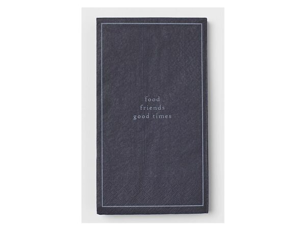 Servilletas food friends good times (pack 10) black