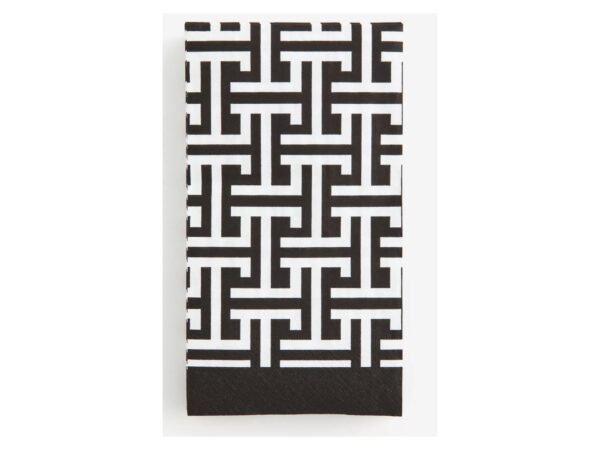 Servilletas diseño blanco y negro (pack 10)