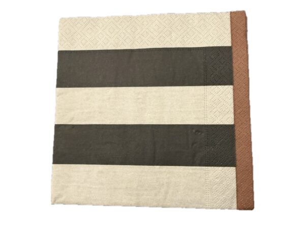 Servilletas rayadas brown & cream (pack 10)