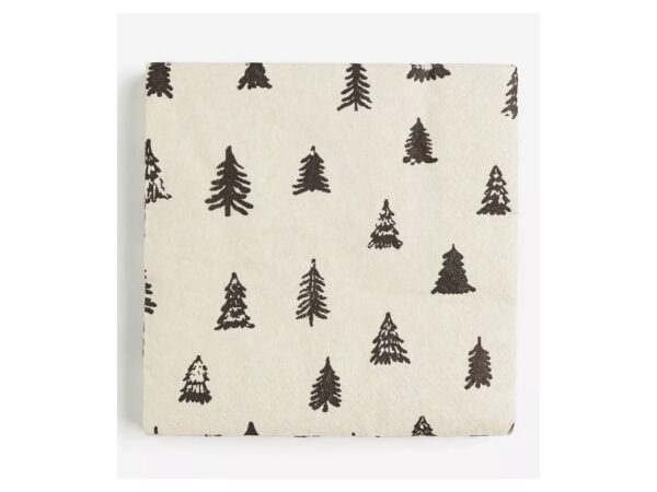 Servilletas arbol Navidad black (pack 10)