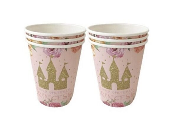 Vasos Happy Birthday princess (pack 12)