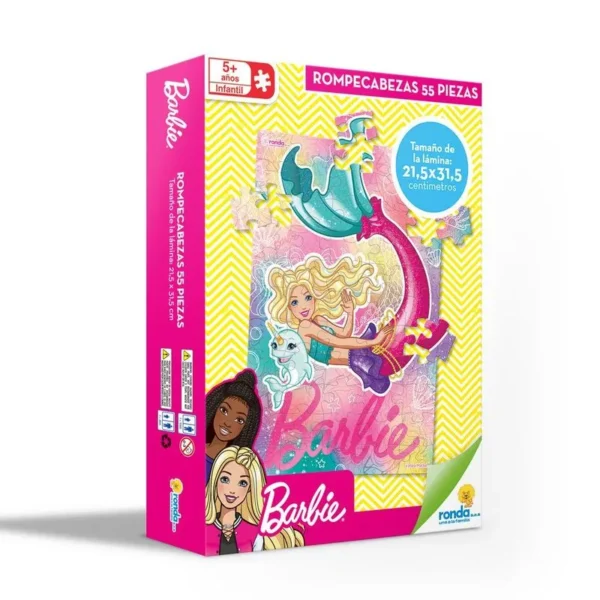 Rompecabezas Barbie (55 piezas) (21.5cm x 31.5cm) - Imagen 2