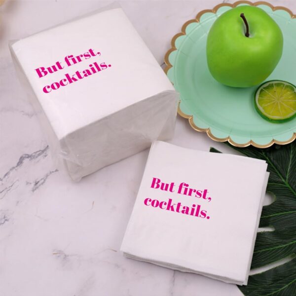 Servilletas But first, cocktails. (pack 10) - Imagen 5