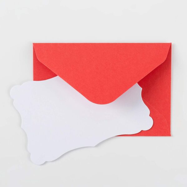 Tarjeta blanca con sobre de colores  x1 (colores variados) 10cm x 6.5cm aprox - Imagen 3
