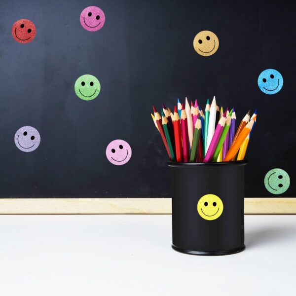 Stickers smile glitter (pack 20) colores variados
