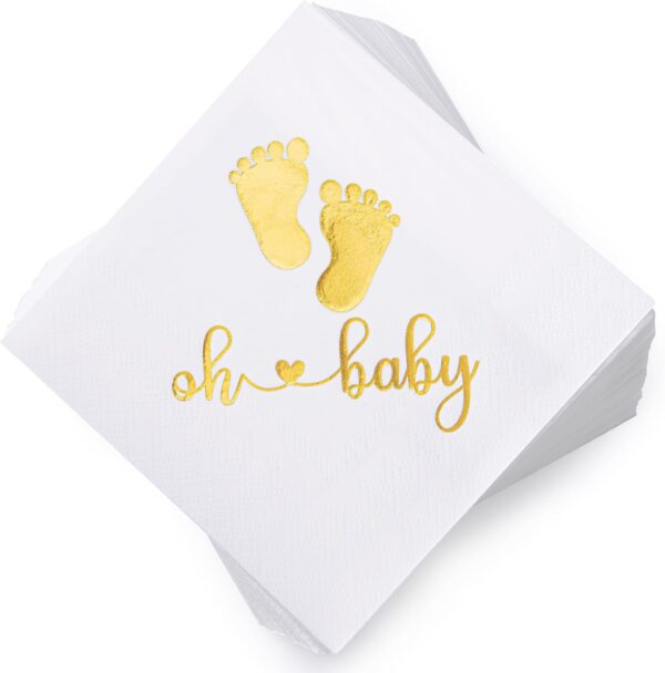Servilletas Oh baby gold (pack 10)