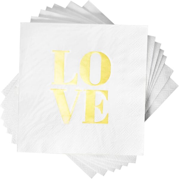 Servilletas Love gold (pack 10)