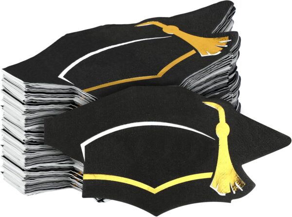 Servilletas graduacion black & gold (pack 10)