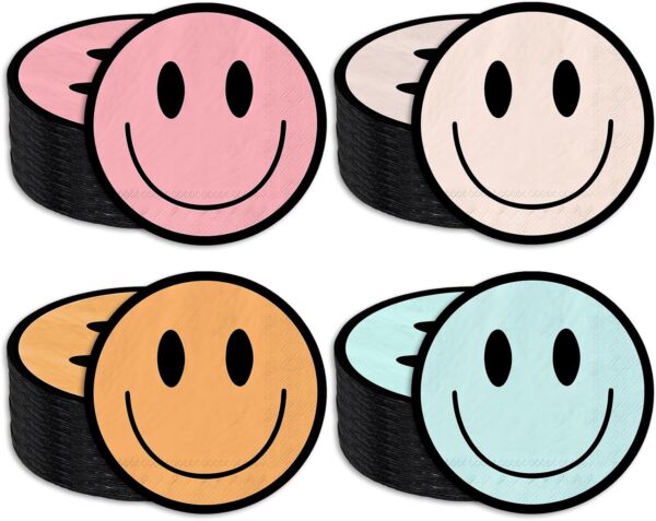 Servilletas Smile pastel (pack 10) (colores variados c/pack un color)