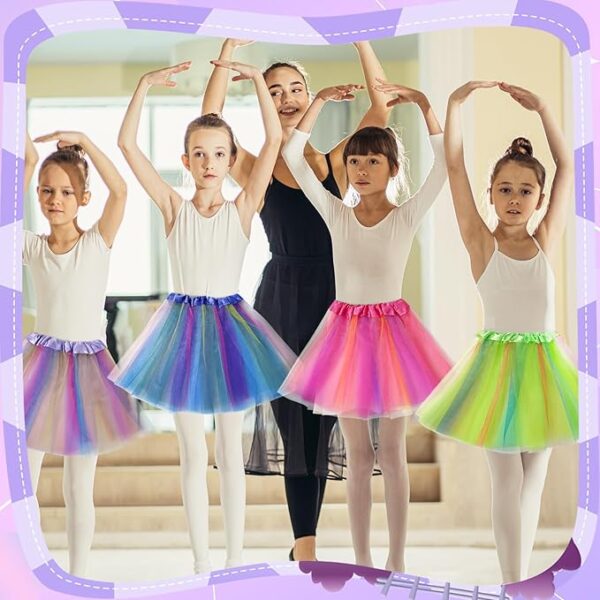 Tutu tricolor tul de tres capas (talla 2 a 9 años aprox) (colores variados) - Imagen 2
