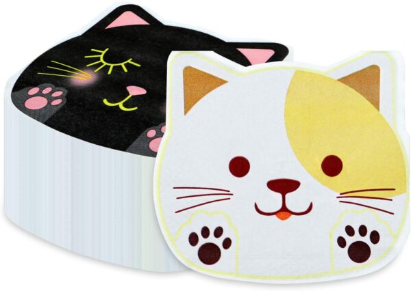 Servilletas Gato negro y blanco cutie (pack 10) dual Halloween