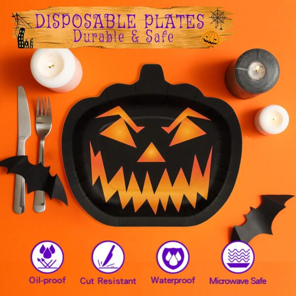 Platos Calabaza encantada halloween (pack 5) - Imagen 2
