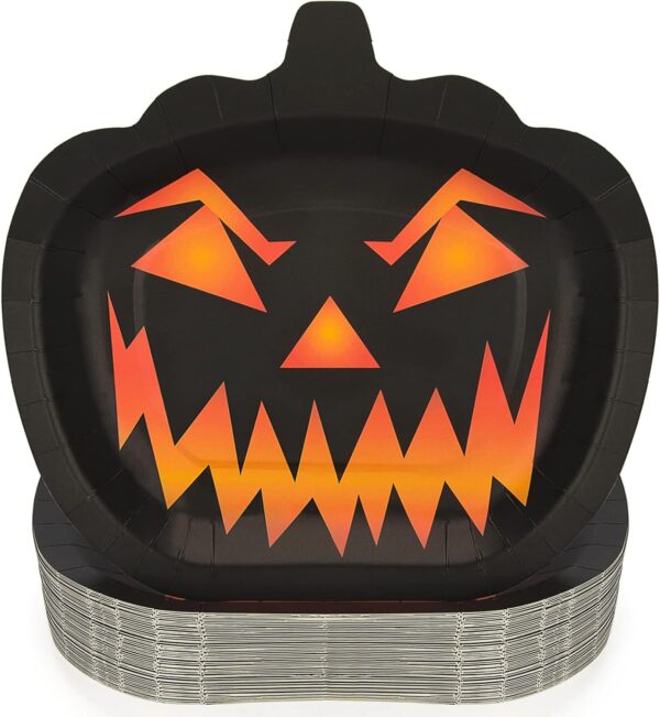 Platos Calabaza encantada halloween (pack 5)
