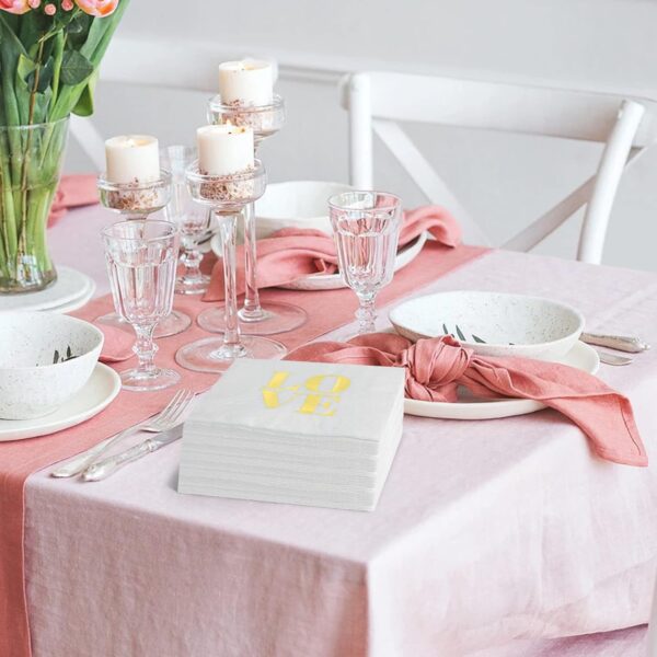 Servilletas Love gold (pack 10) - Imagen 4