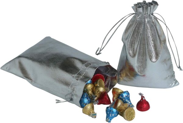 Bolsas de organza silver (pack 4) (12cm x 9cm) - Imagen 4