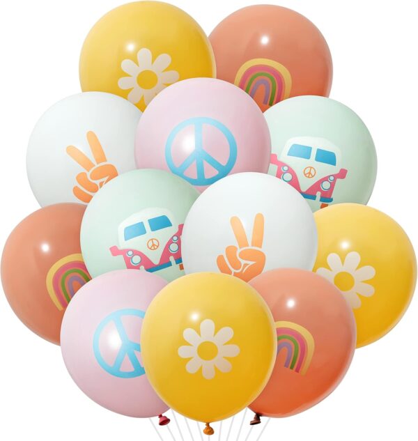 Globo retro hippie 12" (helio)
