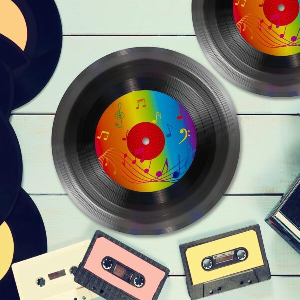 Platos Disco retro (pack 4)