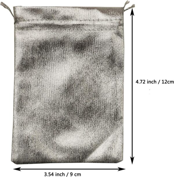 Bolsas de organza silver (pack 4) (12cm x 9cm) - Imagen 3