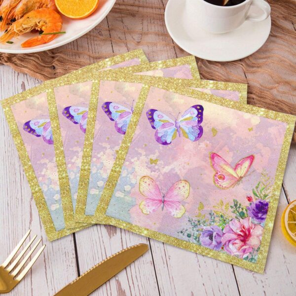 Servilletas Mariposas & Gold (pack 10)