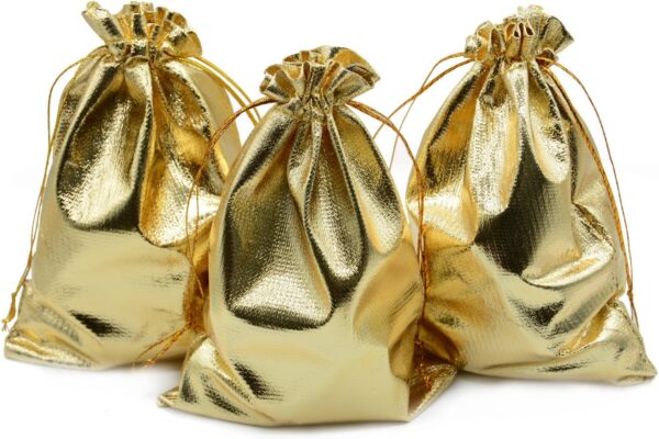 Bolsas de organza gold (pack 4) (12cm x 9cm)