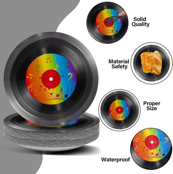 Platos Disco retro (pack 4) - Imagen 3
