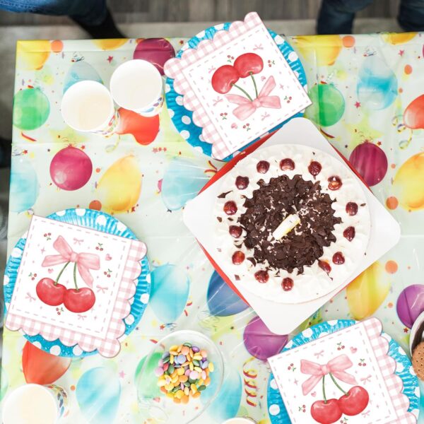 Servilletas Cherry festoneada (pack 10) - Imagen 4