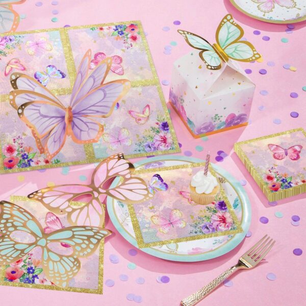 Servilletas Mariposas & Gold (pack 10) - Imagen 4