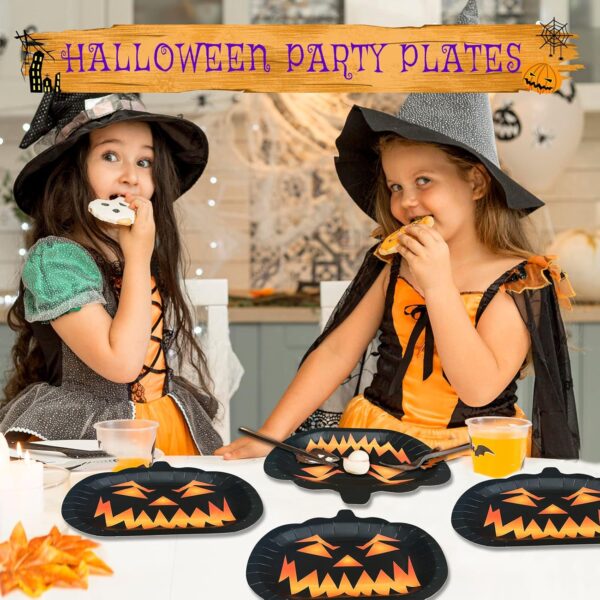 Platos Calabaza encantada halloween (pack 5) - Imagen 3
