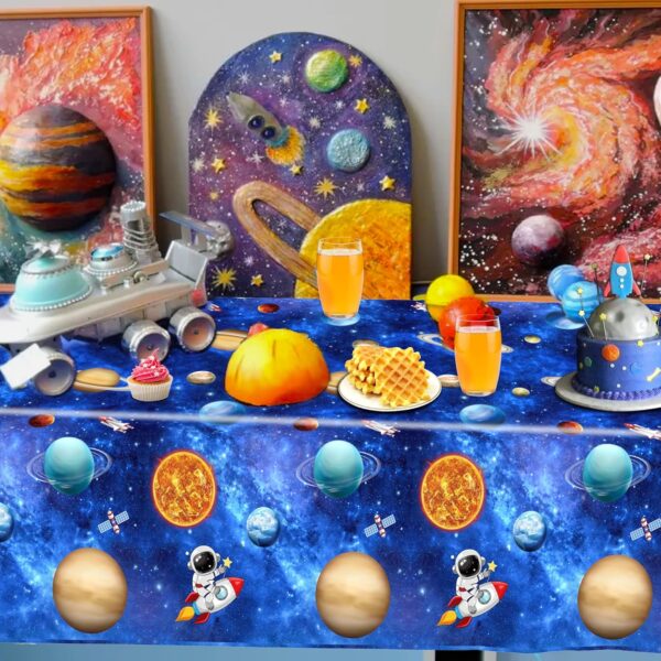 Mantel espacial (137cm x 274cm) astronautas - Imagen 3