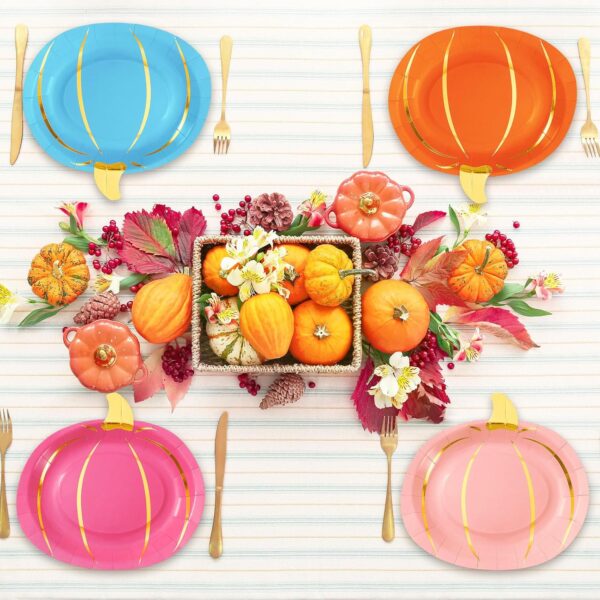 Platos Calabaza de colores (pack 4) (c/pack un color) - Imagen 2