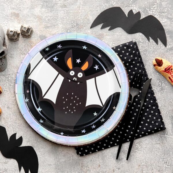 Platos Halloween personajes iridiscentes (pack 5) holograficos (1 diseño por pack) - Imagen 3