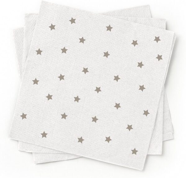 Servilletas estrellas silver (pack 10)
