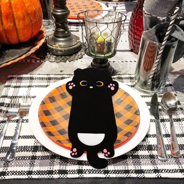 Servilletas gatito negro (pack 10) halloween - Imagen 4