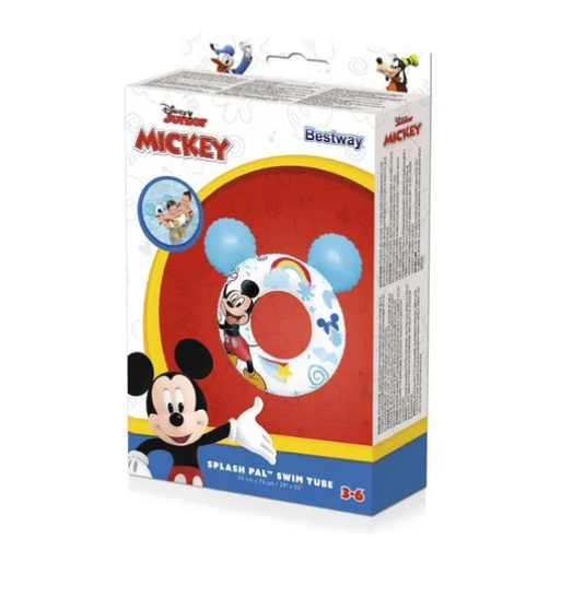 Flotador Mickey Mouse aro y orejas (inflable) bestway