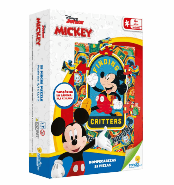Rompecabezas Mickey Mouse Disney Finding Critters (55 piezas) 31.5cm x 21.5cm